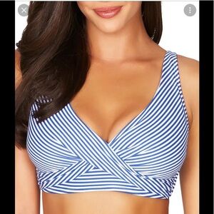 Sea level swim Australia sorrento stripe cross front multifit bra top